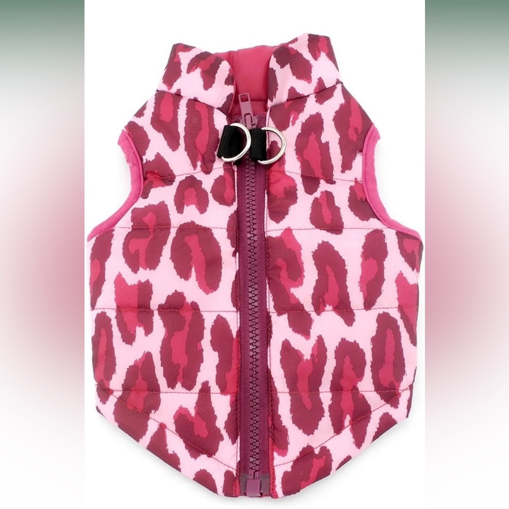 SMALLLEE LUCKY Hot Pink Camo Soft Padded Vest Harness for Small Dog Cat